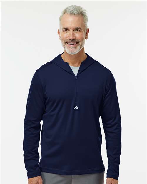 Men's Lightweight Performance Quarter-Zip Hooded Pullover - DTF Print Canada
