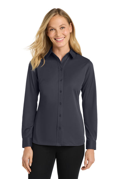 Women's Dimension Knit Dress Shirt - DTF Print Canada