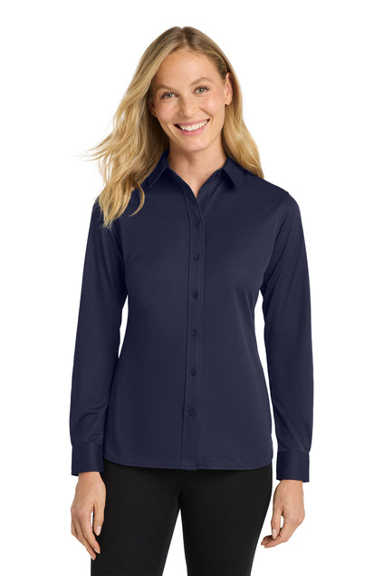 Women's Dimension Knit Dress Shirt - DTF Print Canada