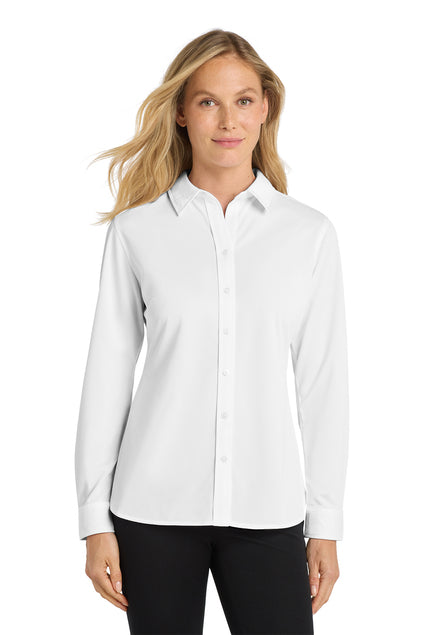 Women's Dimension Knit Dress Shirt - DTF Print Canada