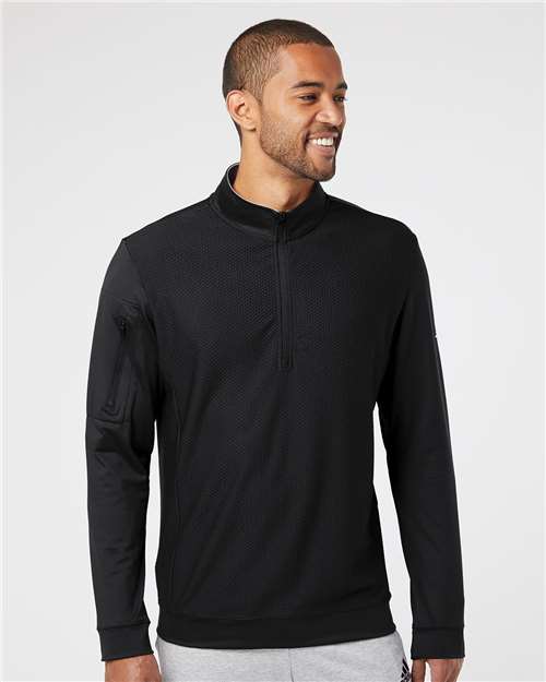 Men's Performance Textured Quarter-Zip Pullover - DTF Print Canada